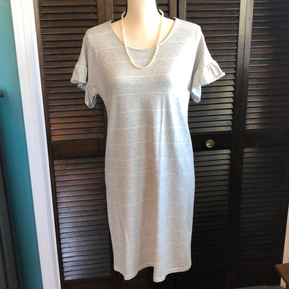 lands end ruffle t shirt dress
